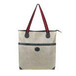 GUCCI - a vintage handbag. Featuring maker's grey micro-monogram coated canvas exterior, with navy