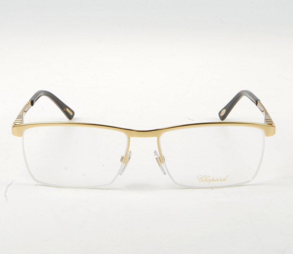 CHOPARD - a pair of semi-rimless glasses. Featuring semi-rimless demo print lenses, with gold-tone - Bild 2 aus 7