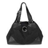 GUCCI - a Charlotte handbag. Crafted from maker's black monogram canvas, with black leather trim,