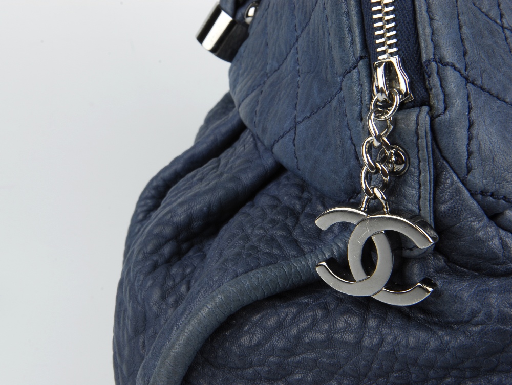 CHANEL - a blue Lady Braid handbag. Crafted from blue highly textured lambskin leather with polish - Image 10 of 11