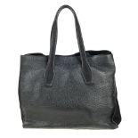 TOD'S - a leather and suede Two-Tone Tote handbag. Featuring a black pebbled leather exterior with