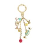 LOUIS VUITTON - a Délice key chain. Featuring coloured enamel sweets in pink and green with matching