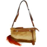 FENDI - a By The Way fur handbag. Featuring a tan, cream and terracotta gazelle fur exterior, with