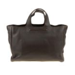 BOTTEGA VENETA - a brown leather 24h handbag. Crafted from heavily grained brown leather,