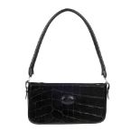 MULBERRY - a vintage Congo leather handbag. Designed with a structured shape, in black rigid Congo