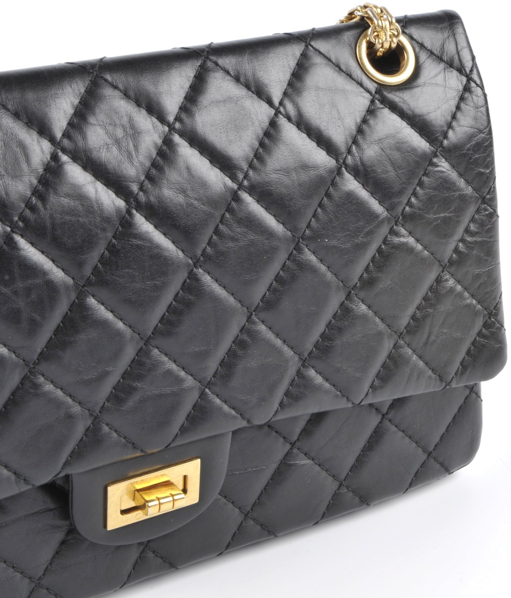 CHANEL - a Reissue Quilted Classic Flap handbag. Designed with a black crinkled calfskin leather - Image 8 of 11