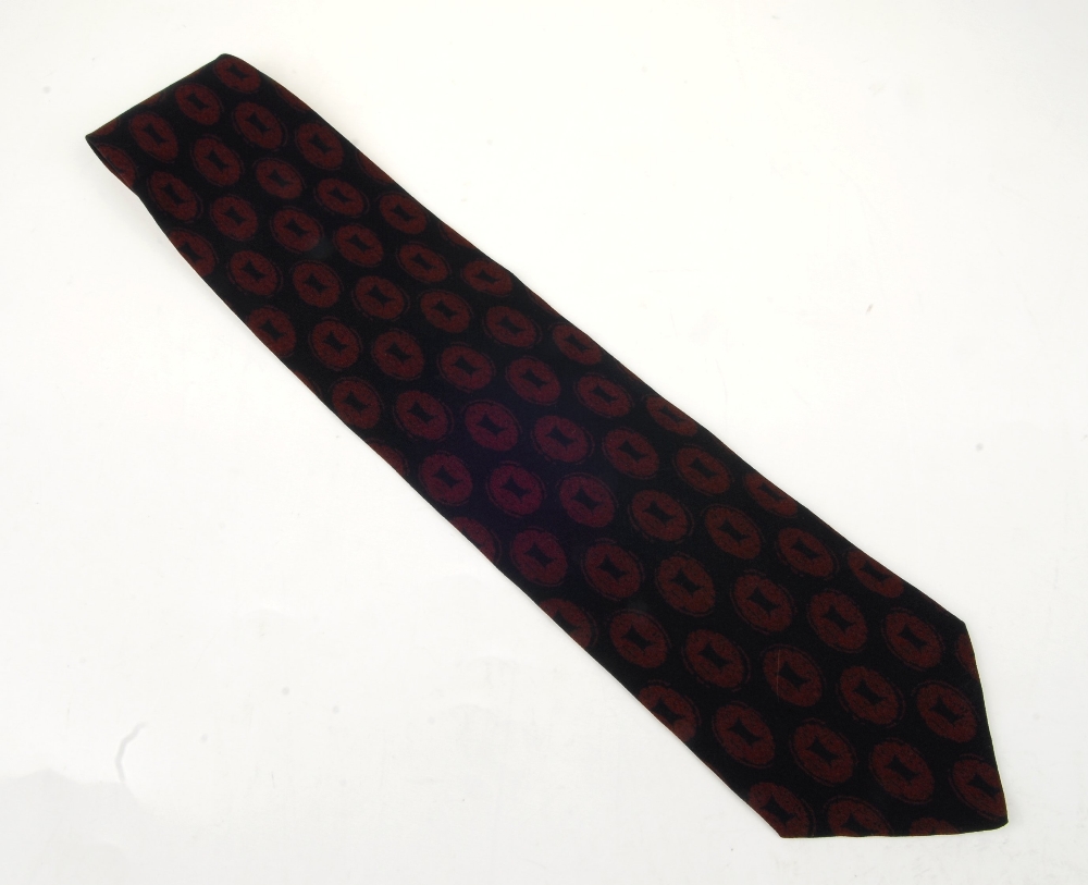 ARMANI - three ties. To include two burgundy ties, together with a pink and blue paisley patterned - Image 7 of 10