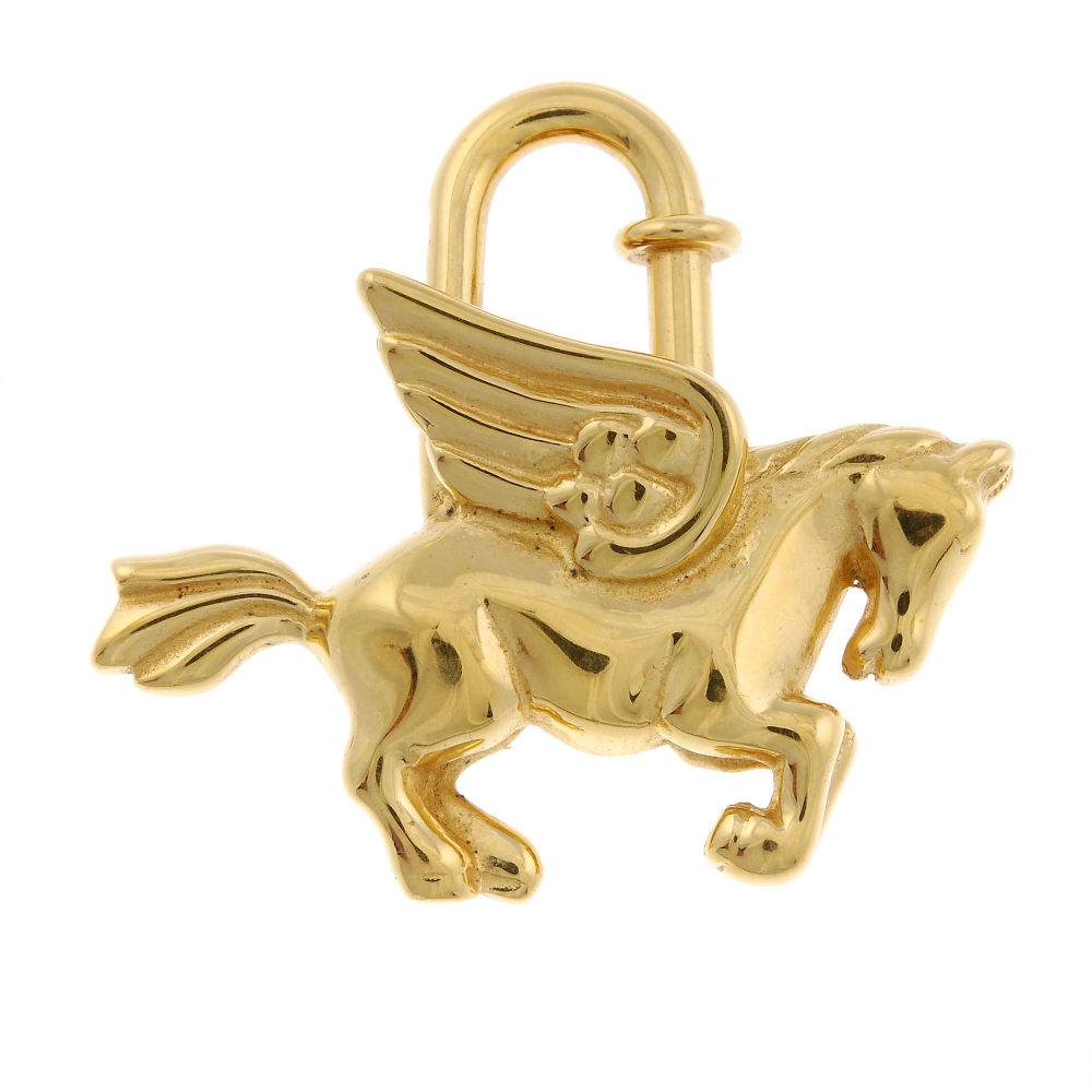 HERMÈS - a Pegasus bag charm. Designed in gold-tone metal, in form of Pegasus with open wings, - Image 2 of 3