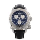 BREITLING - a gentleman's Emergency Mission chronograph wrist watch. Stainless steel case with