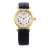 CARTIER - a Diabolo wrist watch. Yellow metal case, stamped 18k. Reference 1460, serial C86425.