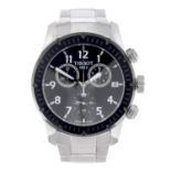 TISSOT - a gentleman's V8 chronograph bracelet watch. Stainless steel case. Reference T039417B,