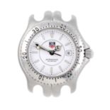 TAG HEUER - a lady's S/el watch head. Stainless steel case with calibrated bezel. Reference WG1312-