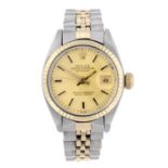 ROLEX - a lady's Oyster Perpetual Datejust bracelet watch. Circa 1978. Stainless steel case with