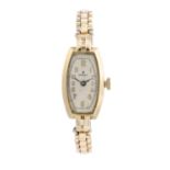 ROLEX - a lady's bracelet watch. 9ct yellow gold case, import hallmarked Glasgow 1938. Numbered