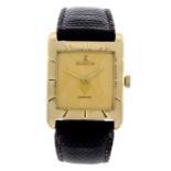 GUBELIN - a gentleman's wrist watch. 18ct yellow gold case, import hallmarked London 1977.