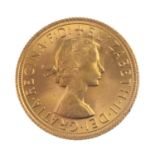 Elizabeth II, Sovereign 1967. Extremely fine. Extremely fine.