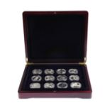 Nelson and the Battle of Trafalgar, a cased set of 24 proof silver Crownsized coins, various dates