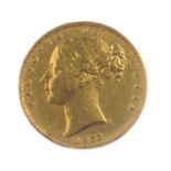 Victoria, Sovereign 1853, rev. shield. Very fine, ex-mount. Very fine, ex-mount.