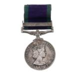 General Service Medal 1962-2007, Malay Peninsula clasp, named to 'C 4186195 Sgt. J. J. Bowe. R.A.F.'