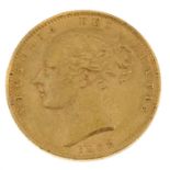 Victoria, Sovereign 1862, young head, rev. shield. Fine, reverse better. Fine, reverse better.