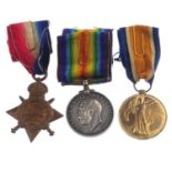 A Great War Connaught Rangers Medal Trio, 1914-15 Star, British War Medal 1914-20, Victory Medal,