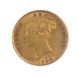 Victoria, Half-sovereign 1860, rev. shield. Very fine. Very fine.