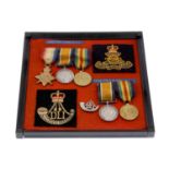 Great War Medals to two brothers, Great War Trio named to '30290 Dvr: A. Owen. R.F.A', Great War