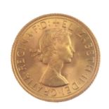 Elizabeth II, Sovereign 1958. Extremely fine. Extremely fine.