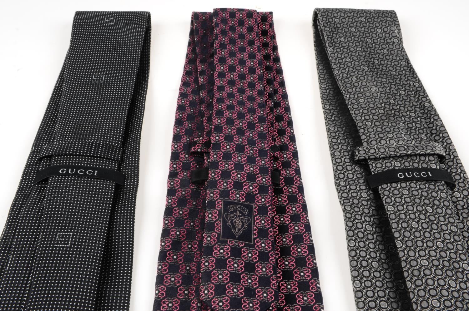 GUCCI - eight ties. To include a orange paisley tie, a blue tie with gold GG pattern, a pale blue - Image 8 of 8