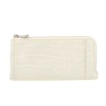 ALEXANDER MCQUEEN for Samsonite - an ivory travel wallet. Designed with a crocodile embossed ivory