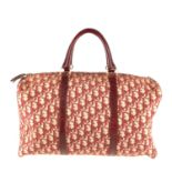 CHRISTIAN DIOR - a vintage Boston handbag. Designed with a burgundy and cream monogram scotchgard