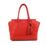 COACH - a red Legacy Candace handbag. Crafted from vibrant red leather with silver-tone hardware,