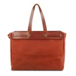 HERMÈS - a toile 2-in-1 Herbag Cabas MM handbag. A versatile bag, designed as two bags in one with