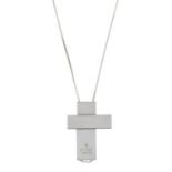 GUCCI - a necklace. Designed as three different sized rectangular panels suspended from a cube-