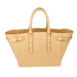 ASPINAL OF LONDON - a Marylebone handbag. Crafted from nude textured saffiano and smooth Italian