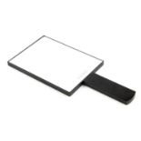 CHANEL - a black hand mirror. Designed with a rectangular shape. Measuring 11.5 by 26cms. With