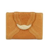 FENDI - a tan leather wallet. Featuring a coin compartment to one side and multiple card slots and