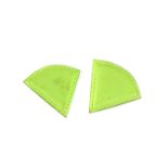 HERMÈS - a pair of leather triangle earrings. Crafted from apple green leather, featuring clip-on
