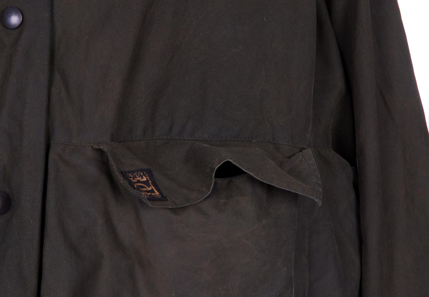 HOUSE OF HARDY - a cropped wax jacket. Designed with a corduroy collar, elasticated storm cuffs, two - Image 4 of 5