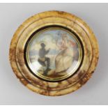 An unusual early 19th century anti-slavery paperweight. The 3.25-inch circular field modelled with a