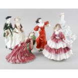 A group of thirteen assorted Coalport figurines, comprising six Ladies of Fashion figurines, Tara,