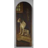 English School, 19th century, portrait of a dog, a hound perhaps a beagle or fox hound seated in a