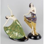 Two modern Coalport limited edition 'Art Deco' series figures, 'The Dancer' 419/2000, 12 (30.5cm)