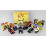 A suitcase containing a mixed selection of assorted die cast model vehicles, to include some boxed