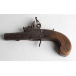 A late 18th century/early 19th century flintlock pocket pistol manufactured by Twigg of London,