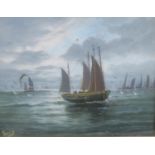 J. Owen, (early 20th century) A pair of marine paintings, oil on canvas, 'Dutch Pinks', sailing or