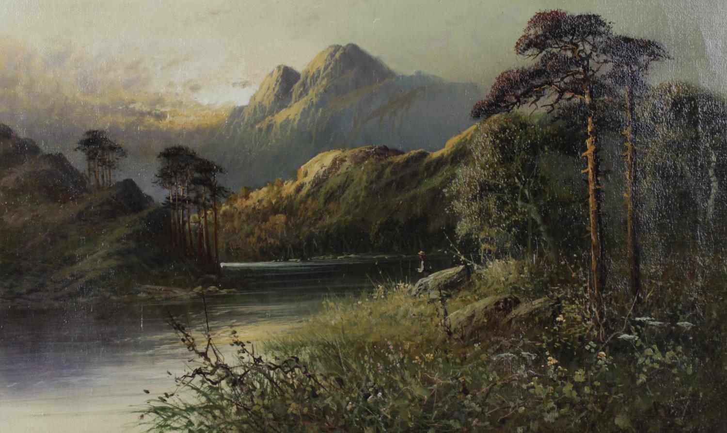 Frank Hider, (1861-1933), Two oil paintings on canvas, 'A Summer Evening in the Highlands' and ' - Image 2 of 2