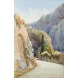 B Righetti, a pair of framed and glazed watercolours, Italian scenes, signed, 16.25 x 10.25 (41cm