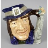 A Royal Doulton character jug 'Gulliver' D6560, the handle modelled as a castle tower with two