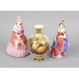 Two Royal Doulton figurines, Lady Clare HN 1465, 7.5 (19cm), and Lady April HN 1958 (a/f), 7 (